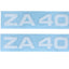 Sticker set MOGA 2 parts wide approx. 95mm high 17mm for moped mokick MOGA MOTOVEIKALS 21