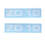 Sticker set MOGA 2 parts width 95mm height 17mm for Zündapp ZD 10 moped MOGA MOTOVEIKALS 21