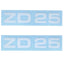 Sticker set MOGA 2 parts width approx. 95mm height 17mm for Zündapp ZD 25 moped MOGA MOTOVEIKALS 21