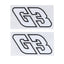 Sticker set MOGA Wide approx. 95mm High 56mm for Hercules Prima G3 moped MOGA MOTOVEIKALS 21