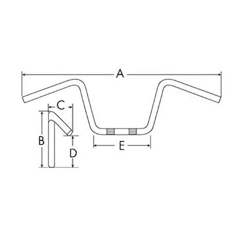 Stūre 22 mm OFF-ROAD ALU BLACK REPLICA MOTOVEIKALS 21