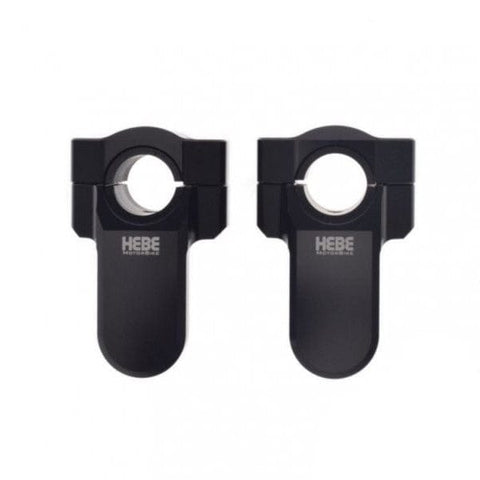 Stūres adapteru komplekts HANDLEBAR RISER BLACK 22mm -> 28.50mm HEBE MOTOVEIKALS 21