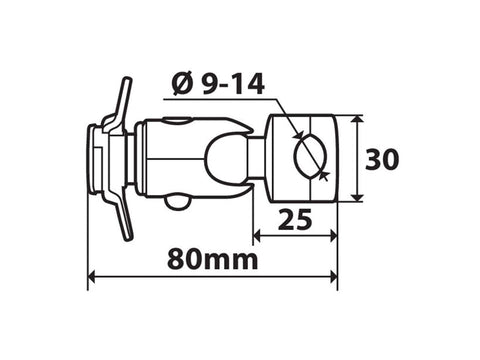 Stūres un spoguļa viedtālruņa stiprinājums Opti Mirror Ø 9-14 mm OPTILINE MOTOVEIKALS 21