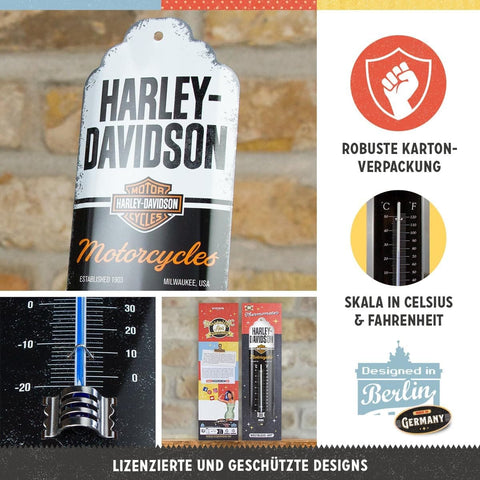 Termometrs Harley Davidson Motorcycle 7x28 cm NOSTALGIC ART MOTOVEIKALS 21