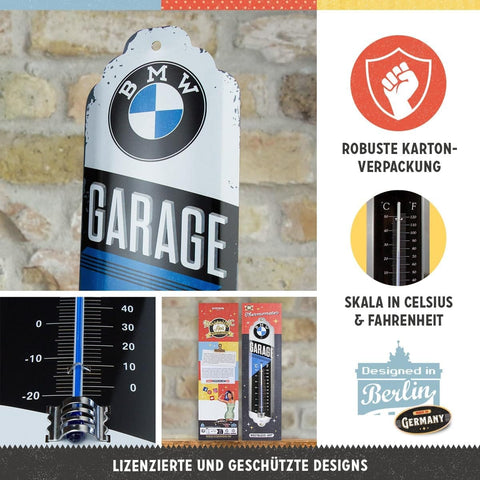 Termometrs Nostalgic-Art BMW GARAGE 7 x 28 cm NOSTALGIC ART MOTOVEIKALS 21