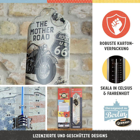 Termometrs Nostalgic-Art ROUTE66 7x28 cm NOSTALGIC ART MOTOVEIKALS 21