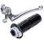 Throttle grip fitting with brake lever gray for Garelli Peugeot Mobylette automatic moped NTS PARTS MOTOVEIKALS 21