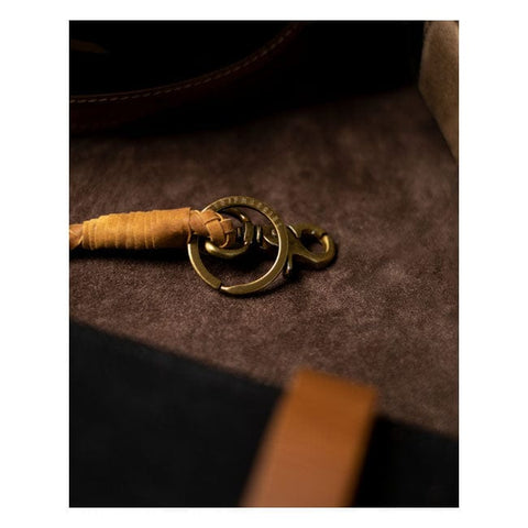 Trip Machine Braided key chain tan TRIPMACHINE MOTOVEIKALS 21