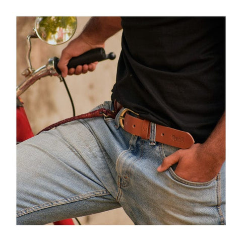 Trip Machine Classic belt vintage tan TRIPMACHINE MOTOVEIKALS 21