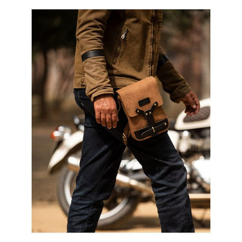 Trip Machine, Thigh bag / leg bag. Tobacco brown TRIPMACHINE MOTOVEIKALS 21