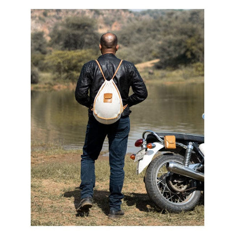 Trip Machine Trooper helmet bag vintage tan TRIPMACHINE MOTOVEIKALS 21