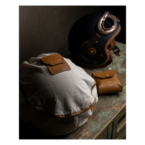 Trip Machine Trooper helmet bag vintage tan TRIPMACHINE MOTOVEIKALS 21