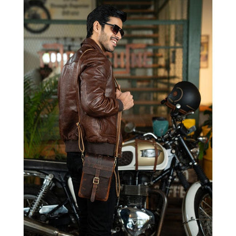 Tripmachine Moto Sling bag cognac TRIPMACHINE MOTOVEIKALS 21