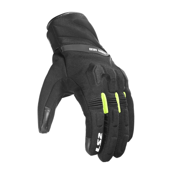 Ūdensizturīgi motocikla cimdi LS2 JET III ar Sheltex® membrānu black H-V yellow LS2 MOTOVEIKALS 21