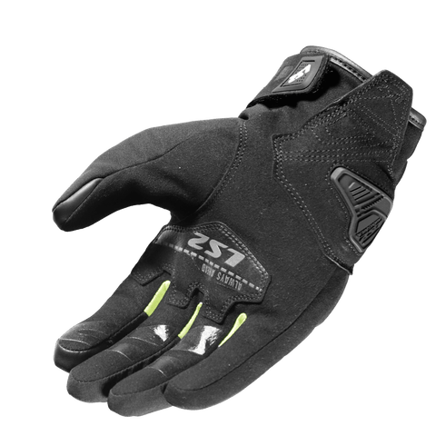 Ūdensizturīgi motocikla cimdi LS2 JET III ar Sheltex® membrānu black H-V yellow LS2 MOTOVEIKALS 21