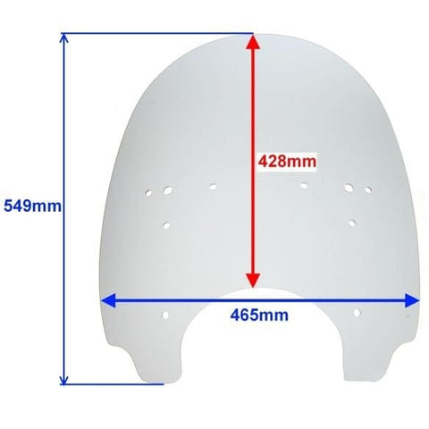 Universālais vējstikls hromēts / viegli tonēts REPLICA MOTOVEIKALS 21