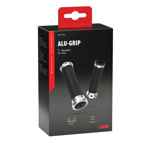 Universālie rokturi LAMPA Alu-Grip Silver LAMPA MOTOVEIKALS 21