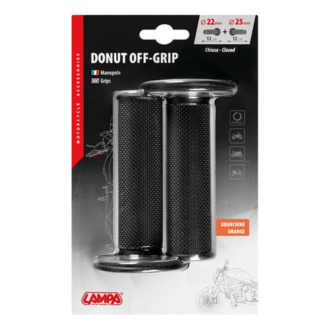 Universālie rokturi LAMPA Donut Off-Road black / orange LAMPA MOTOVEIKALS 21