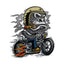 Uzlīme DOWN-N-OUT KUSTOM KULTURE GORILLA DOWN-N-OUT MOTOVEIKALS 21