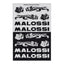 Uzlīmes MALOSSI melnā un sudraba krāsā 11.5x16.8cm MALOSSI MOTOVEIKALS 21