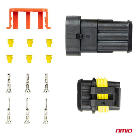 Vadu savienojums mitrumizturīgs AMIO 3PIN AMIO MOTOVEIKALS 21