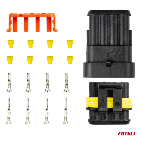 Vadu savienojums mitrumizturīgs AMIO 4PIN AMIO MOTOVEIKALS 21