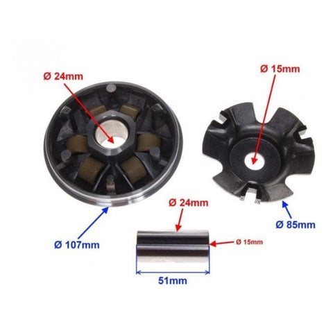 Variatora komplekts 4T GY6 125 cc REPLICA MOTOVEIKALS 21
