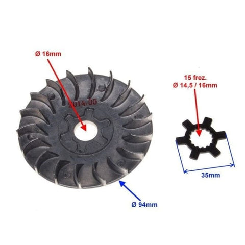 Variatora šķīvis 2T 16.3 mm REPLICA MOTOVEIKALS 21