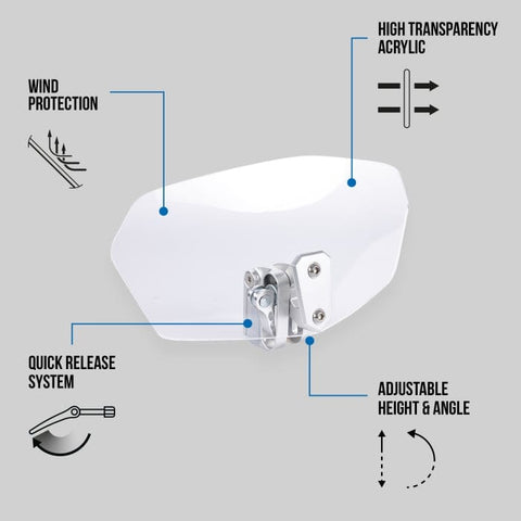 Vējstikla deflektors Oxford Windshield 260×125 mm caurspīdīgs OXFORD MOTOVEIKALS 21