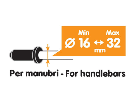 Viedtālruņa telefona turētāja stiprinājums OPTI-Handle Ø 16-32mm stūrei OPTILINE MOTOVEIKALS 21