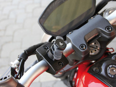Viedtālruņa telefona turētāja stiprinājums OPTI-Handle Ø 16-32mm stūrei OPTILINE MOTOVEIKALS 21