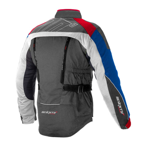 Vīrieši tūrisma jaka 70 Degrees JT43 grey / blue / red 2XL 70 DEGREES MOTOVEIKALS 21
