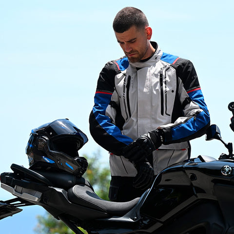 Vīriešu moto jaka LS2 NARVIK grey black red LS2 MOTOVEIKALS 21