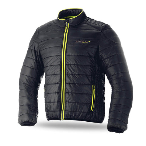 Vīriešu pilsētas dūnu jaka 70Degrees A5 black / fluor yellow 4XL 70 DEGREES MOTOVEIKALS 21
