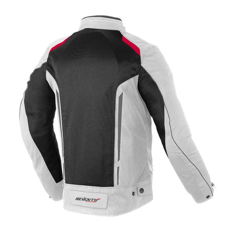 Vīriešu vasaras moto jaka TOURING 70 Degrees JT32 black / ice / red 2XL 70 DEGREES MOTOVEIKALS 21
