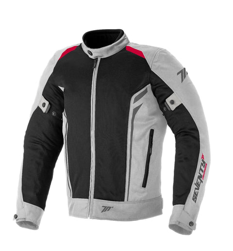 Vīriešu vasaras moto jaka TOURING 70 Degrees JT32 black / ice / red M 70 DEGREES MOTOVEIKALS 21