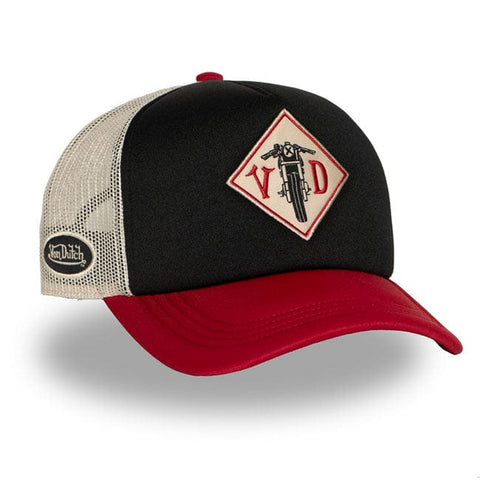 Von Dutch Foam Motorcycle cap black/red/white VON DUTCH MOTOVEIKALS 21