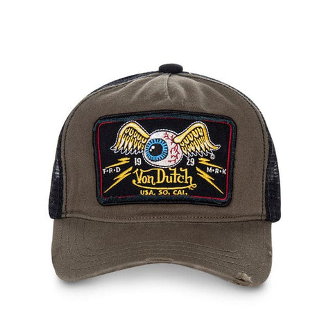 Von Dutch Heritage cap square patch eyes kaki VON DUTCH MOTOVEIKALS 21