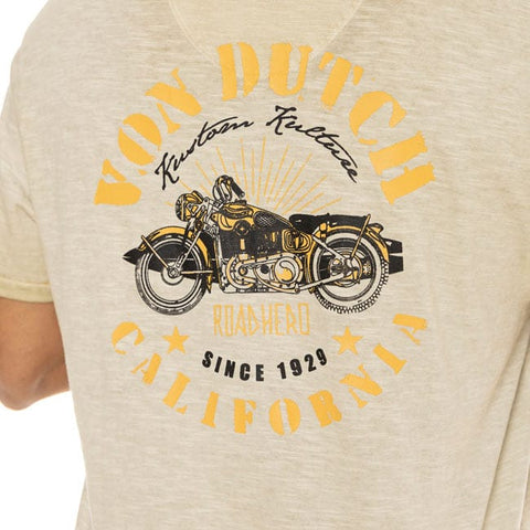 Von Dutch Hero t-shirt beige VON DUTCH MOTOVEIKALS 21