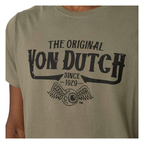 Von Dutch Original t-shirt kaki VON DUTCH MOTOVEIKALS 21