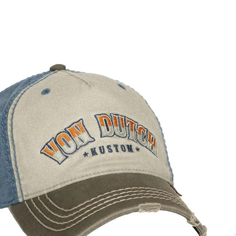 Von Dutch Retro Skull cap blue/green VON DUTCH MOTOVEIKALS 21