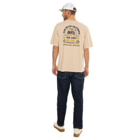 Von Dutch Vibes t-shirt beige VON DUTCH MOTOVEIKALS 21