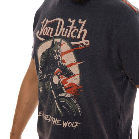 Von Dutch Wolfy t-shirt navy VON DUTCH MOTOVEIKALS 21