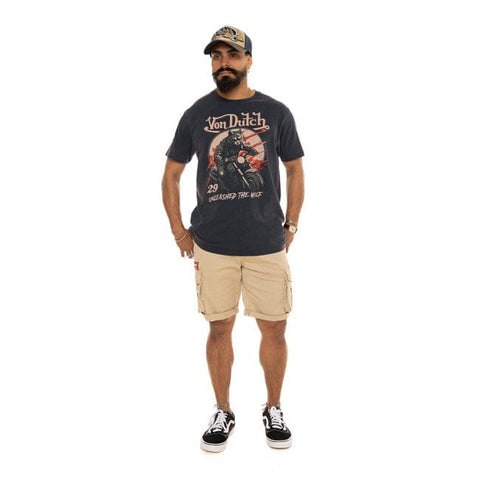 Von Dutch Wolfy t-shirt navy VON DUTCH MOTOVEIKALS 21