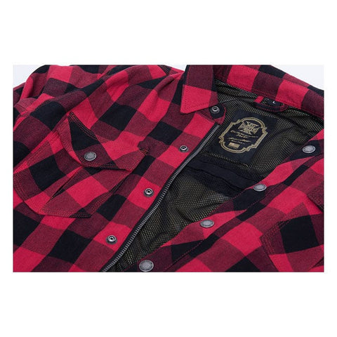 WCC Dominator riding flannel shirt red/black CE appr. WEST COAST CHOPPERS MOTOVEIKALS 21