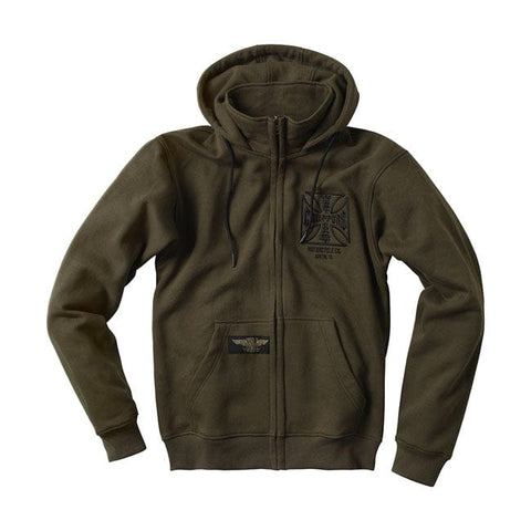 WCC OG ATX zip hoodie olive green WEST COAST CHOPPERS MOTOVEIKALS 21