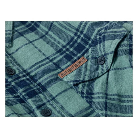 WCC Rigid Flannel shirt green navy WEST COAST CHOPPERS MOTOVEIKALS 21