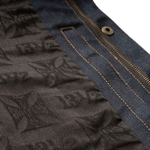 WCC x 13 1/2 Dominator RAW denim riding vest WEST COAST CHOPPERS MOTOVEIKALS 21