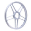 Wheel aluminum white glossy 17 inch black front, rear for Puch Maxi OEM STANDARD MOTOVEIKALS 21