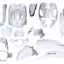 White primed 16-piece fairing kit for Sym Fiddle 3 year 2014-2020 101 OCTANE MOTOVEIKALS 21